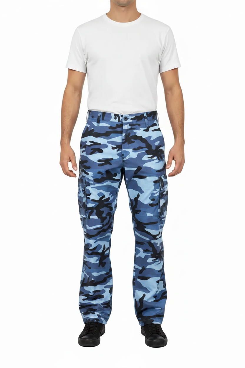Sky Blue Urban Camo Model Shot