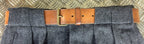 Swedish Army Unique Vintage Brown Leather Trouser Belt - All Sizes Lot2