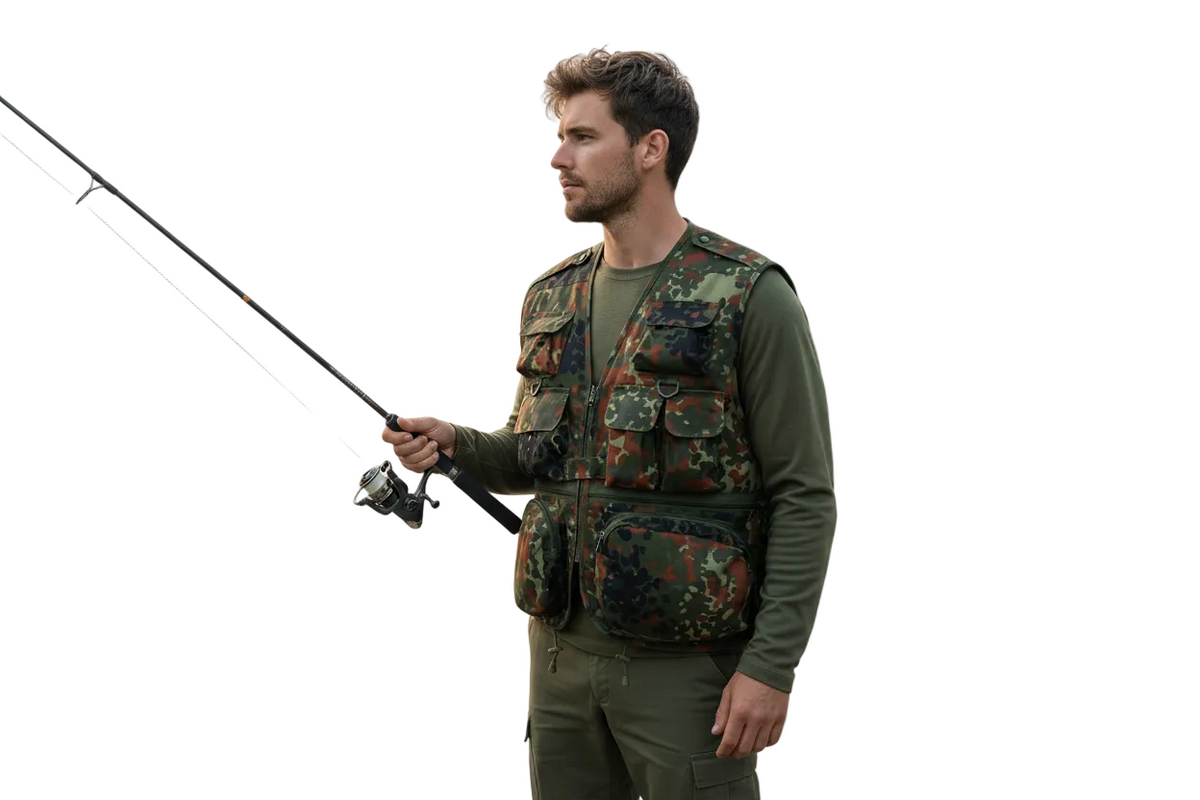 Tactical Vest Fishing White Background