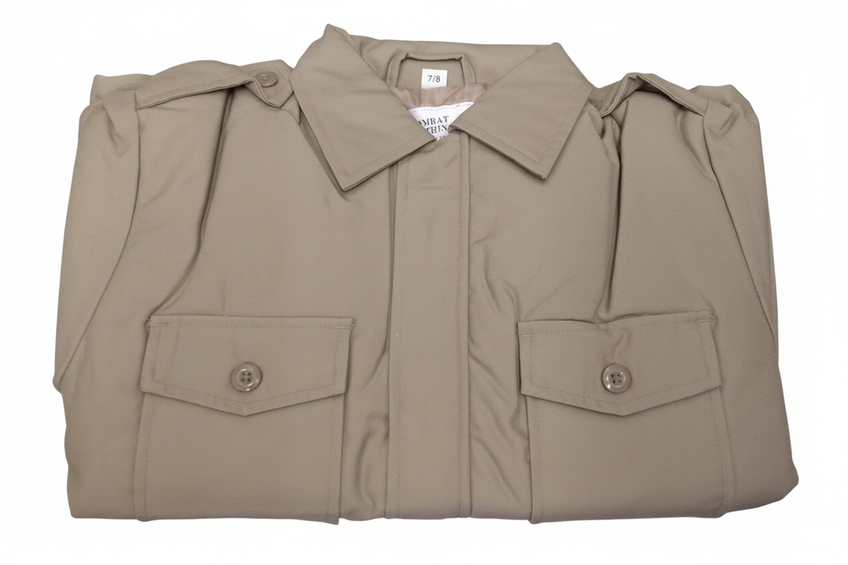 Tan jacket white bg