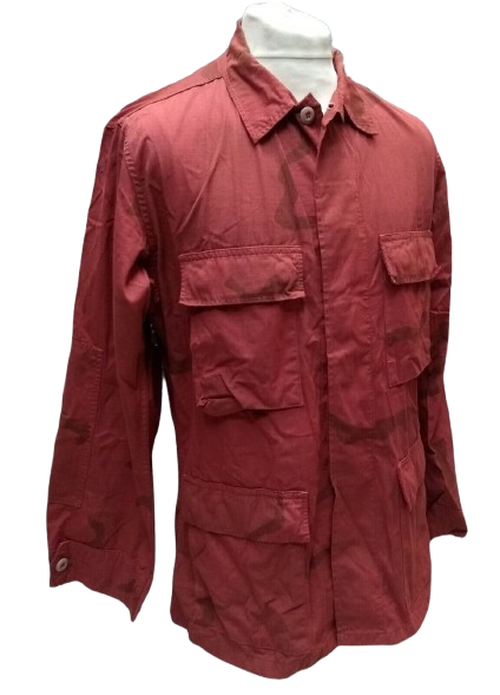 U.S Vintage Lightweight Rip Stop Camo Jacket Over Dyed Small-Short