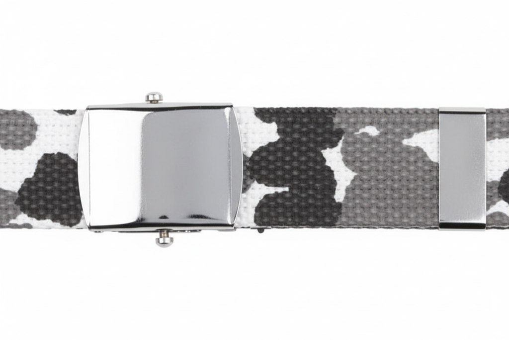 Urban Camo Belt - Chrome Detail Close-up
