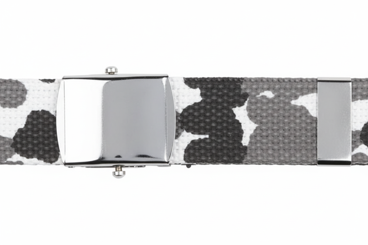 Urban Camo Belt - Chrome Detail Close-up
