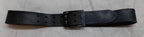 Vintage Leather Belt Solid Brass Double Prong Painted Buckle 1 3/4 Wide Size 38"