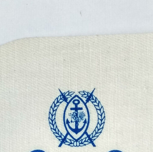 Vintage Naval Patch RN Royal Navy CPO Chief Petty Officer Blue & White Printed Qualification Patch