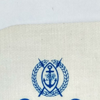 Vintage Naval Patch RN Royal Navy CPO Chief Petty Officer Blue & White Printed Qualification Patch
