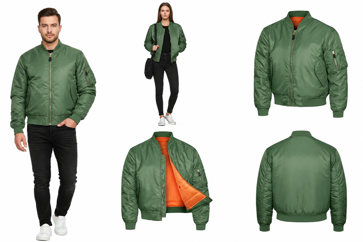 White-background jacket collage