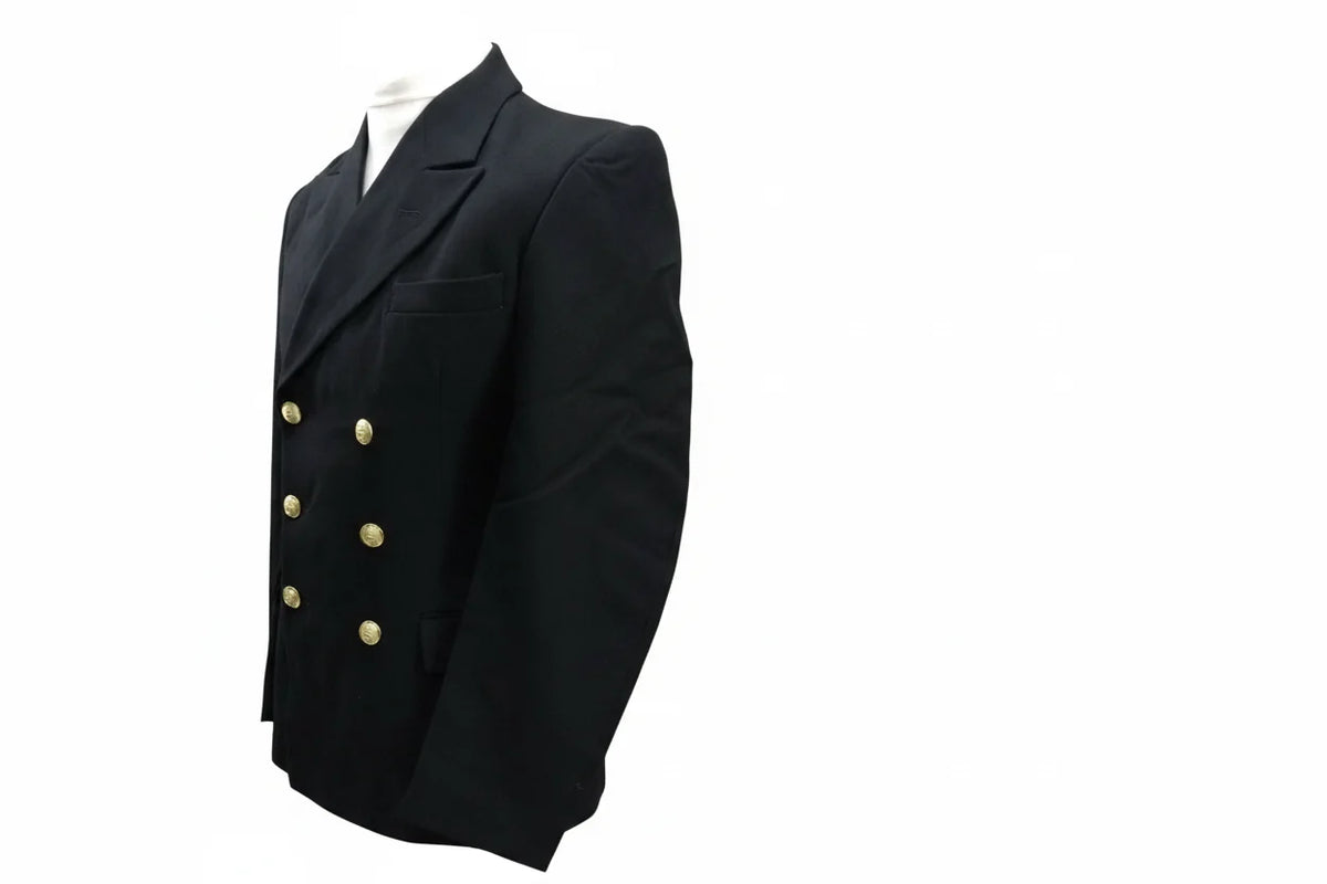 Royal Navy Jacket Class I & III Double-Breasted British RN Uniform with Anchor Buttons