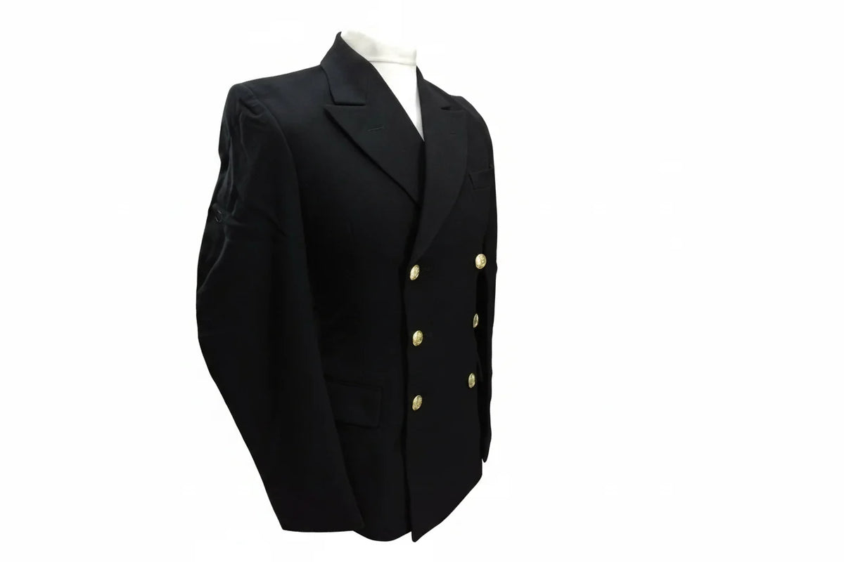 Royal Navy Jacket Class I & III Double-Breasted British RN Uniform with Anchor Buttons