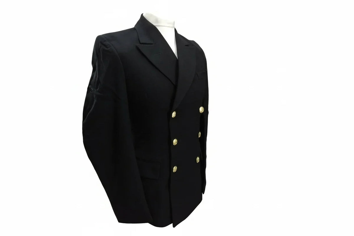 Retro Vintage Blazer Double Breasted Jacket with Anchor Buttons British Naval Pattern