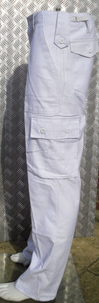 White Military Style Combat Cargo / Utility / Field Trousers - All Sizes - NEW