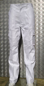 White Military Style Combat Cargo / Utility / Field Trousers Size 26"-30" - NEW