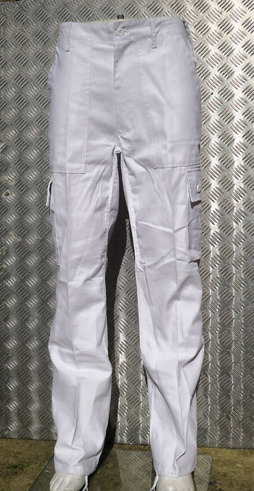 White Military Style Combat Cargo / Utility / Field Trousers Size 22"-26" - NEW