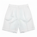White Shorts White Button