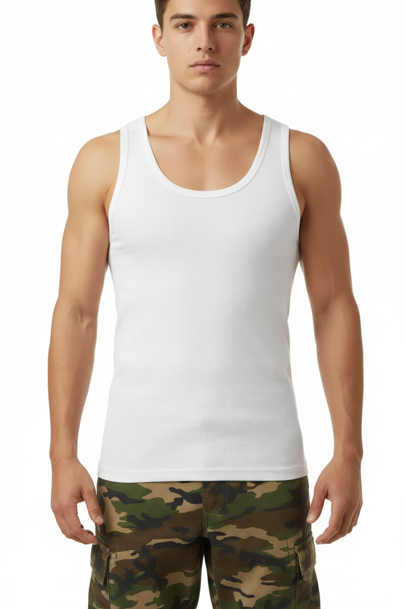 White Vest Male Model