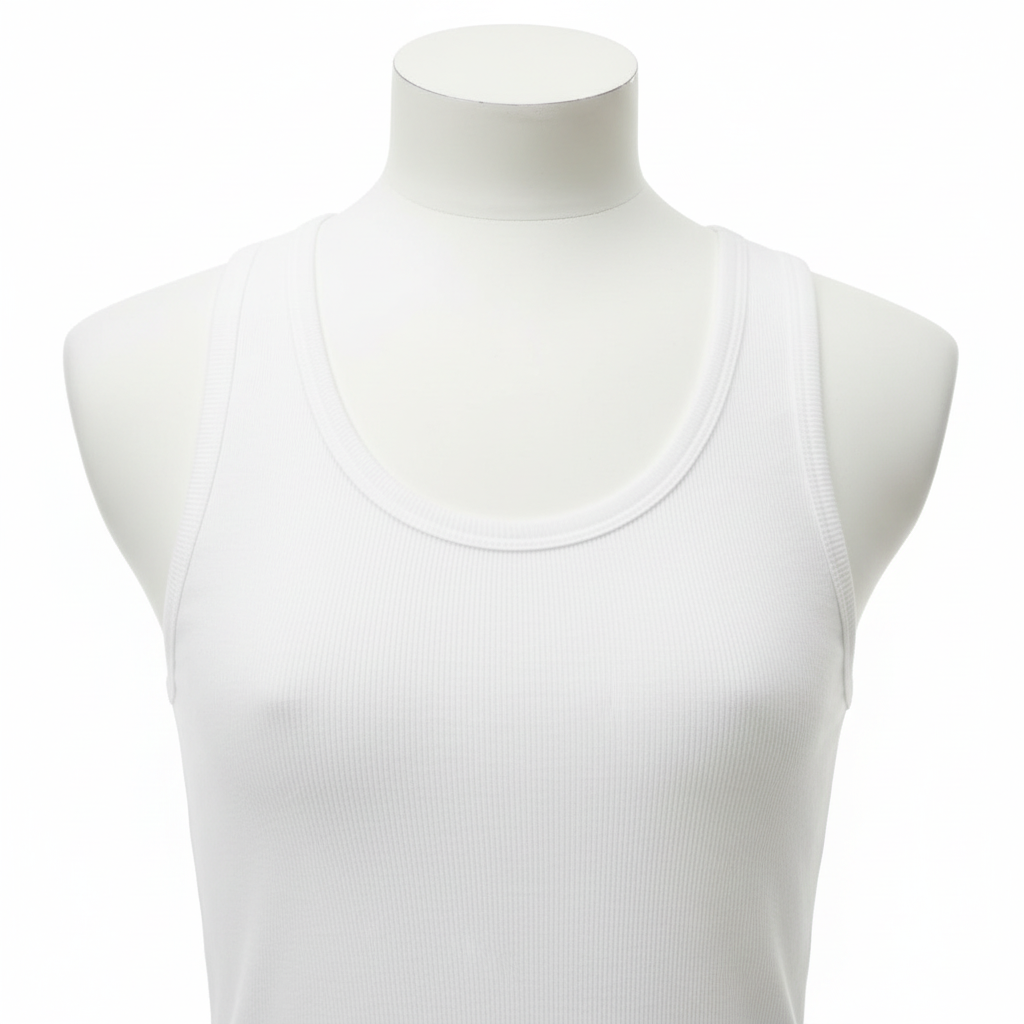White Vest Mannequin Close-up