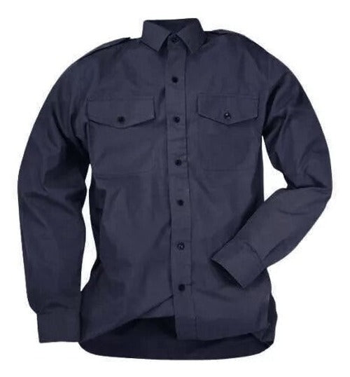 Working Shirt Long Sleeve British Forces Blue Grey Colour Asst
