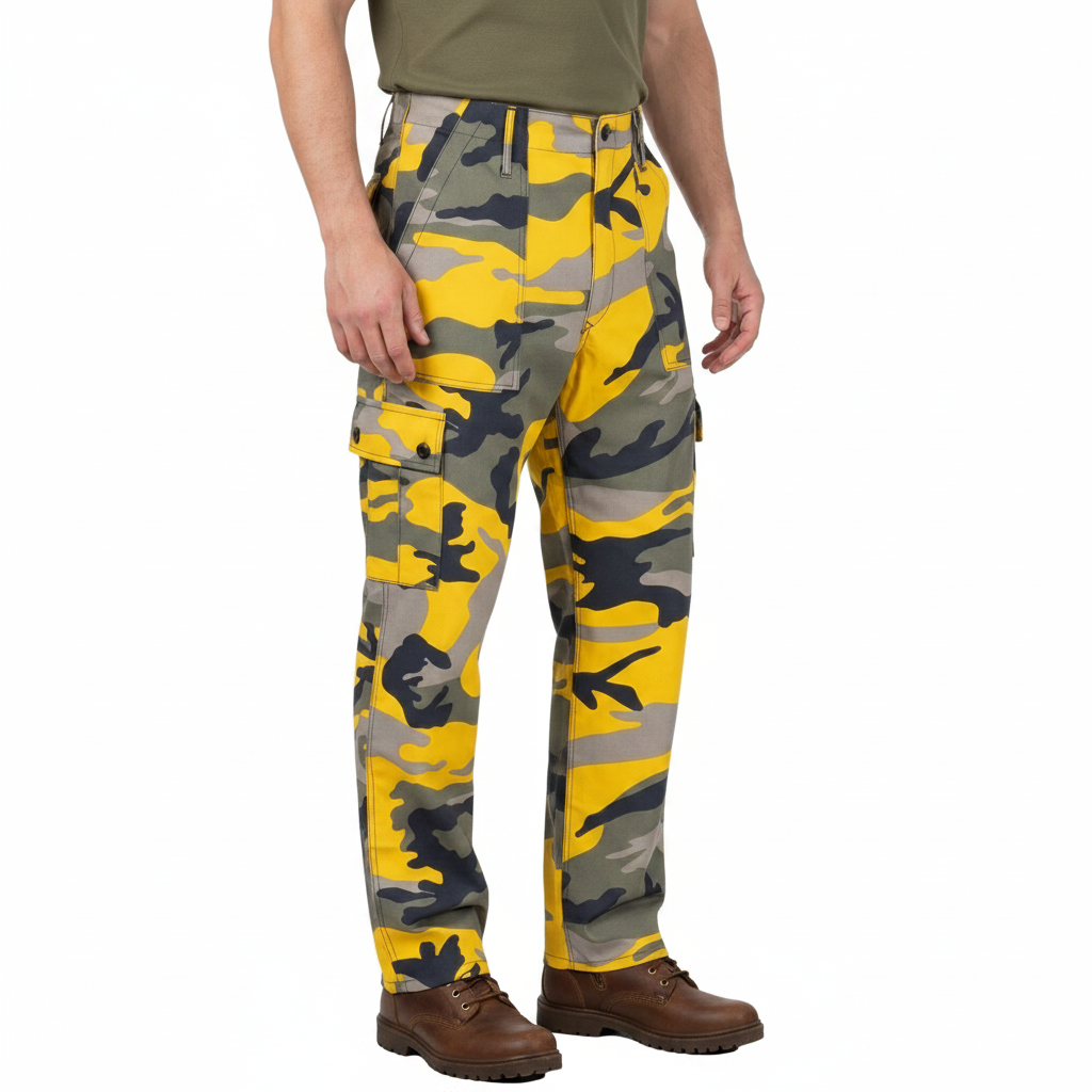 Yellow Camouflage Trousers