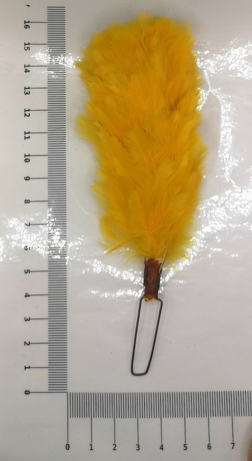 Yellow Feather Hackle Plume